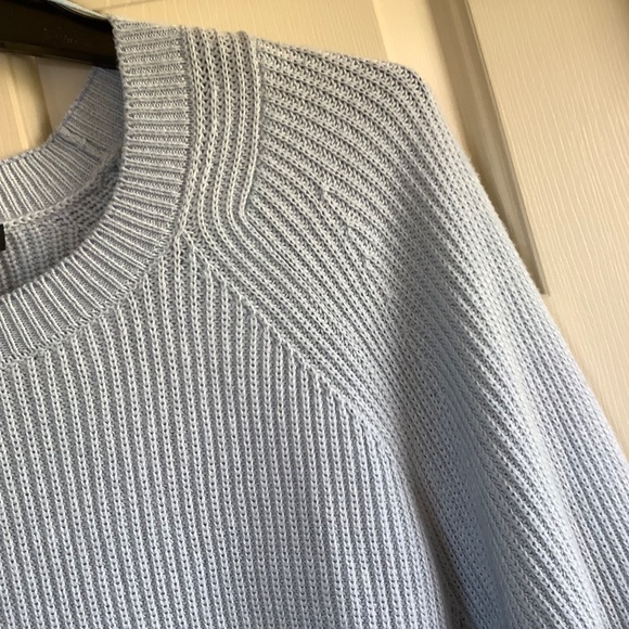 Lafayette 148 Cashmere Silk Blend Knit Long Sleeve Sweater Pale Blue SZ XL - Picture 4 of 16